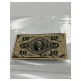 1863- 10 CENT FRACTIONAL CURRENCY