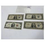 1957 A, B W/ 1963 RED SEAL $2.00 NOTES