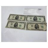 1950, A, B, C, D $5.00 NOTES