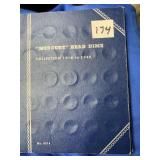 35 MERCURY DIMES IN BOOK AS FOUND SEE PHOTOS