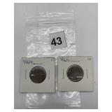 2 CENT PIECES (1) 1864, (1) 1865