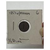 1853 W/ ARROWS HALF DIME