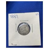 1889 P SEATED DIME