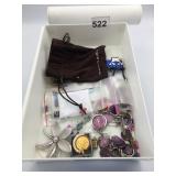 MISCELLANEOUS JEWELRY ITEMS WATCH WITH CHAIN BAND