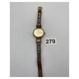 QUARTZ WATCH WITH LEATHER BAND STAINLESS STEEL