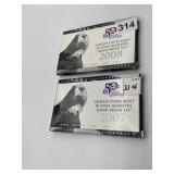 2007, 2008 SILVER PROOF QUARTER SETS
