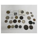25 MIXED OF FOREIGN COINAGE