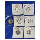 6 MIXED BETTER ROOSEVELT AND MERCURY DIMES