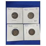 1861, 62, 63, 64 INDIAN HEAD PENNIES