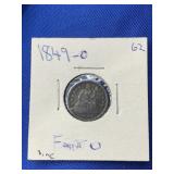1849 -O FAINT O BUST DIME