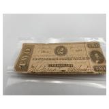 1863 CONFEDERATE $2 NOTE