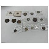FIFTEEN ASSORTED FOREIGN COINS
