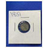 1851 3 CENT PIECE