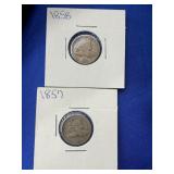 1857 & 1858 FLYING EAGLES DIMES
