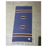 SOUTHWEST STYLE FLATWEAVE RUG - BLUE, GEOMETRIC