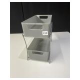 CLEAR ACRYLIC STORAGE BINS - SET OF 2, STACKABLE