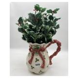 PFALTZGRAFF HOLIDAY PATTERN CERAMIC BASKET WITH