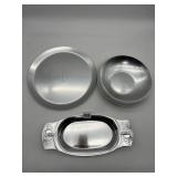 SCANDINAVIAN MODERN PEWTER SERVING SET -