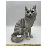 VINTAGE CAST PLASTER CAT FIGURE WITH MOLD -