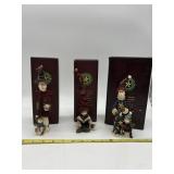 3 BOYDS BEARS & FRIENDS SNOWMAN FIGURINES