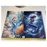 CANVAS PRINT SET - TWO MERMAIDS, UNDERWATER AND