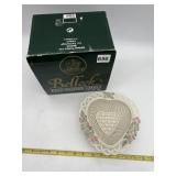 BELLEEK HEART SHAPED BOWL