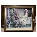 VICTORIAN-STYLE GARDEN SCENE WITH LADY.