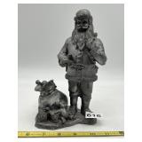 RICKER 1987 VERY HEAVY SOLID PEWTER SANTA CLAUS