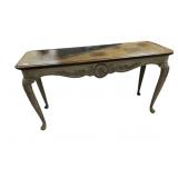 FRENCH PROVINCIAL STYLE CONSOLE TABLE - CARVED