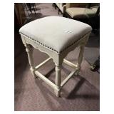 PIER 1 IMPORTS - COUNTER STOOL, CREAM PAINTED