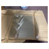 2 PIECES OF GLASS - RECTANGULAR, 21" X 17"