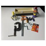 MIXED TOOL LOT - C-CLAMPS, MECHANIC