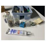 HARDWARE ORGANIZER WITH SCREWS, NAILS, STAPLES -