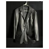 CLAIBORNE - LAMBSKIN LEATHER BLAZER JACKET,