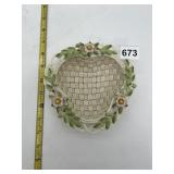 BELLEEK HEART SHAPED BOWL