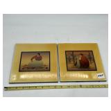 R.C. GORMAN - PAIR OF DECORATIVE CERAMIC TILES,