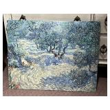 OIL ON CANVAS - STYLE OF VAN GOGH OLIVE TREES,