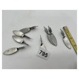 COLLECTION OF SIX MINIATURE SILVER-PLATED