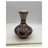 MEXICAN FOLK ART POTTERY VASE - TONALA STYLE,
