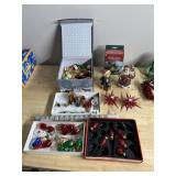 CHRISTMAS ORNAMENT LOT - GLASS AND PLASTIC