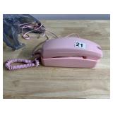GE - VINTAGE PINK TRIMLINE TELEPHONE, MODEL