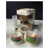 PROCTOR SILEX COFFEE MAKER - WHITE WITH GLASS