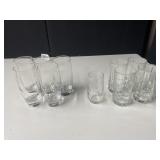 ASSORTED DRINKING GLASSES - SET OF 13, INCLUDES