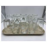 MIXED GLASSWARE LOT - TUMBLERS, STEMWARE, AND