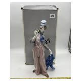 LLADRO SAD CLOWN "A MILE OF STYLE" SCULPTURE