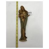CARVED WOOD RELIGIOUS FIGURE OF MADONNA AND CHILD