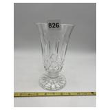 WATERFORD - CRYSTAL FOOTED VASE, LISMORE PATTERN,