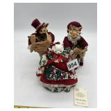 THREE HANDCRAFTED CHRISTMAS DECORATIVE DOLLS -