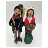 PAIR OF BYERS CHOICE CHRISTMAS CAROLERS - MRS.