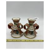 FITZ AND FLOYD - PAIR OF CHRISTMAS PORCELAIN